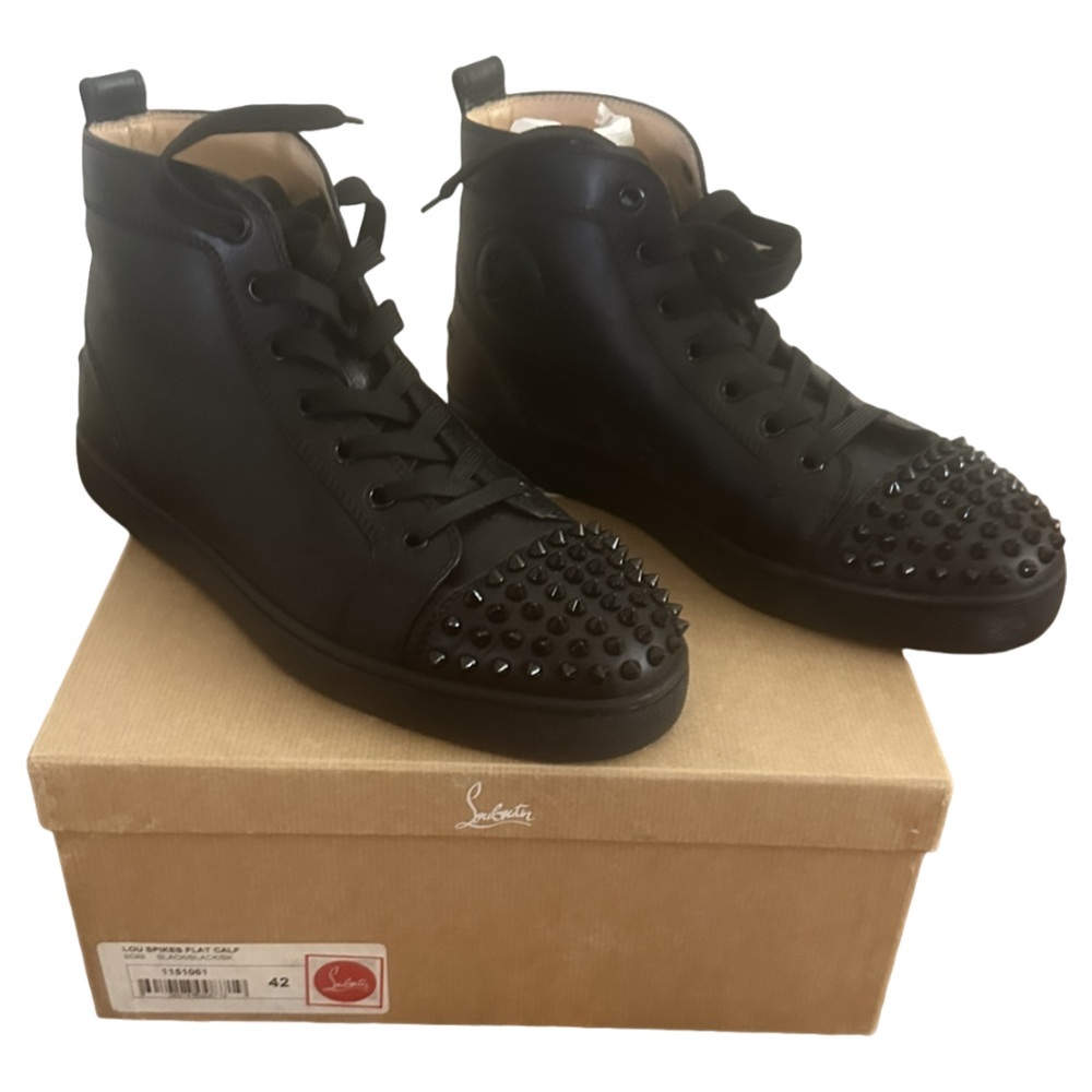 Mens Christian louboutin high top sneakers worn twice